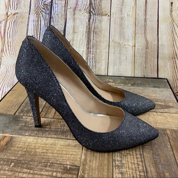 Jessica Simpson Shoes - Jessica Simpson. Black silver glitter heels 8.5